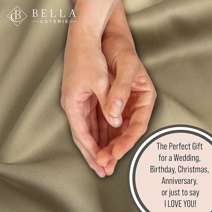 Bella Coterie Luxury Bamboo Viscose Split King Size Sheet Set | 2 Fitted Sheets - Image 7