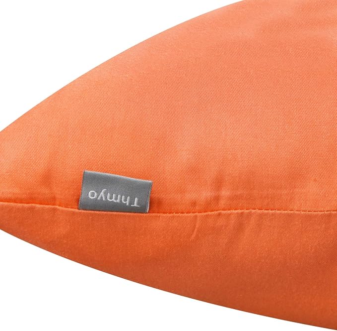 Thmyo 4-Pack 100% Cotton Lumbar Comfortable Solid Decorative Throw Pillow Case - Image 8