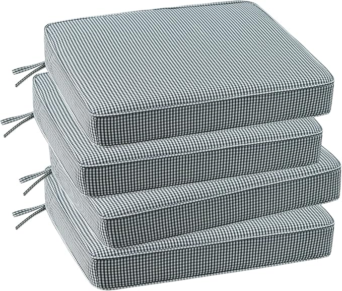 Outdoor Square Corner Seat Cushion, 18.5"x16"x3", Non Slip Seat Cushion Pads by Supdurplus