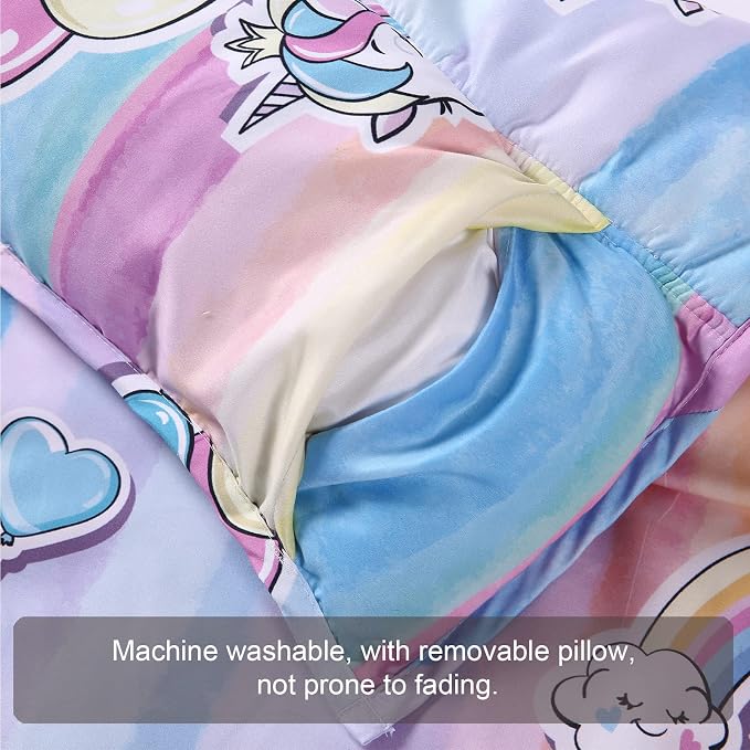 Toddler Nap Mat with Removable Pillow and Minky Blanket, Soft Rolled Napping - Image 3