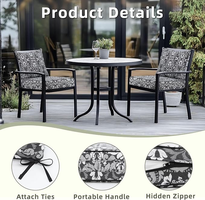 Favoyard Outdoor Seat Cushion 24 x 24 x 4 in Waterproof Pattern Fade Resistant - Image 6