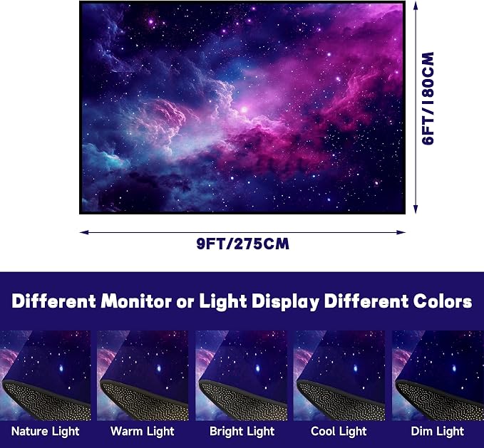 6' x 9' Purple Galaxy Rug Space Rugs Colorful Throw Rug Non-Slip Sun and Cloud - Image 2