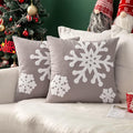 MIULEE Pack of 2 Christmas Decorative Snowflake Throw Pillow Covers Canvas by MIULEE