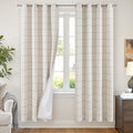 Brown Linen Blackout Curtains for Living Room by Lajode