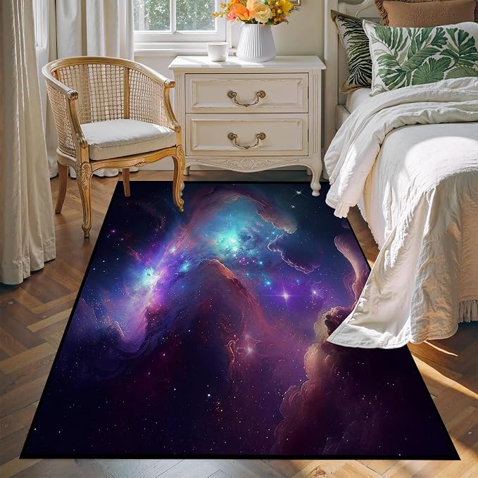 Galaxy Area Rug Bedroom Living Room by CERYUEE