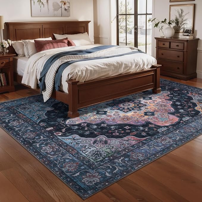 Tangsoo 8x10 Area Rug for Living Room, Washable Vintage Rug Indoor Non Slip - Image 7