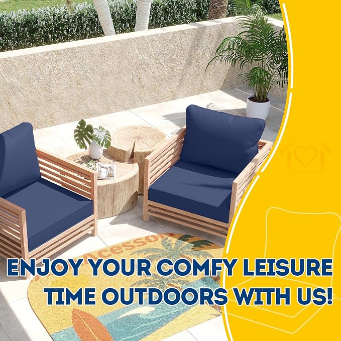 AAAAAcessories Outdoor Deep Seat Cushions, Waterproof, Fade-Resistant Patio - Image 6