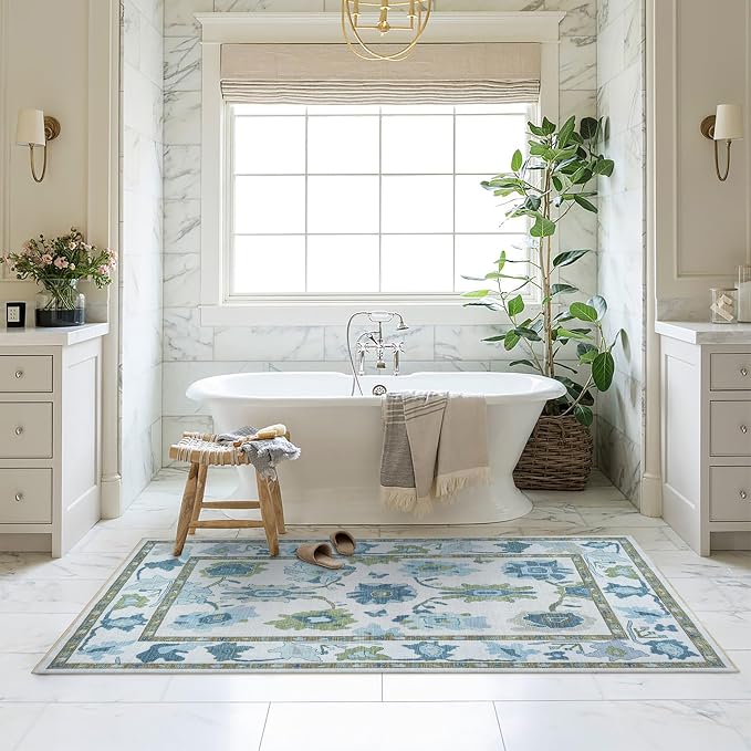 Fame Living Green Oushak Rug, Large Area Rugs - Image 9