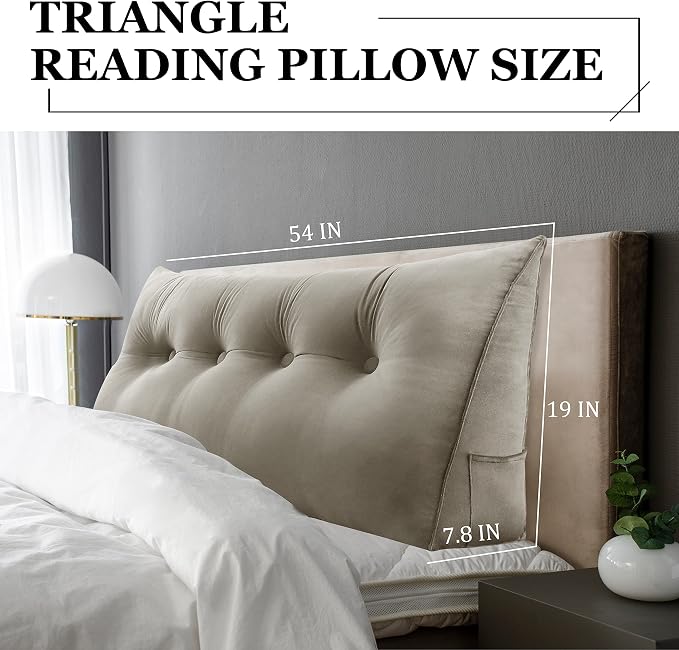 Wedge Headboard Pillow Dorm Room Reading Pillow Back Support - Image 3