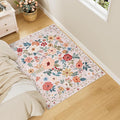 DUKINO 3x4 Area Rug, Lightweight Non Slip Washable Floral Rug, Indoor Low Pile by DUKINO
