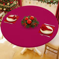 Round Spandex Tablecloth, Elastic Fitted Waterproof Tablecloths by Moosfor