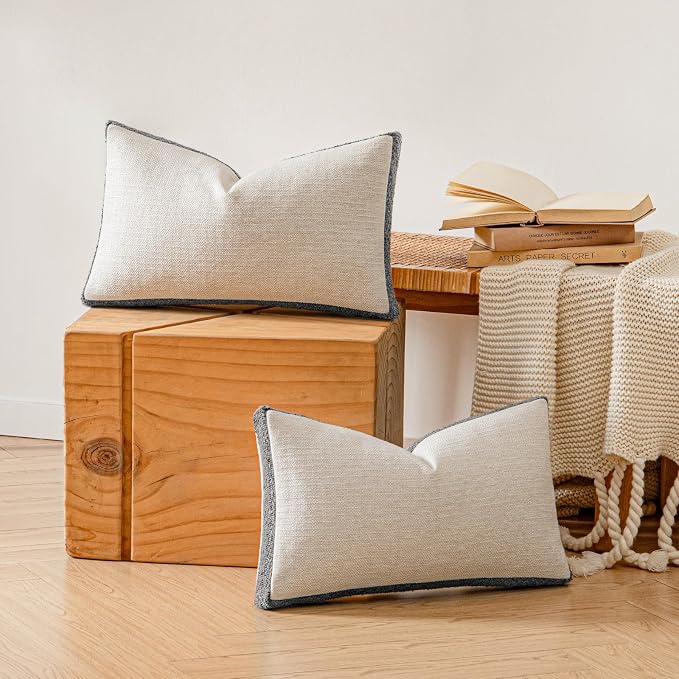 a moment Loop Yarn Linen-Like Pillow Cover Natural Soft Decorative Throw Pillow - Image 2