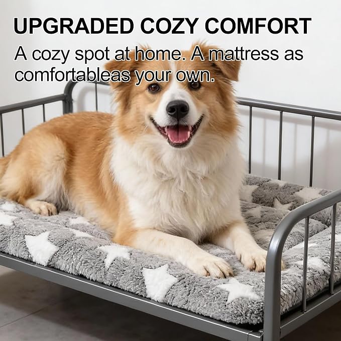 Dog Crate Mat, 4 Piece Reversible Pet Bed, Machine Washable, Small Dogs & Cats - Image 6