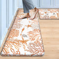 Kitchen Mats for Floor Cushioned Anti Fatigue Sets of 2 Coastal Kitchen Rugs by Tritard