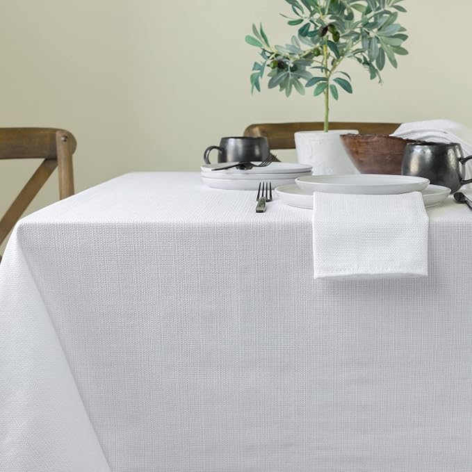 Benson Mills Cameron Textured Fabric Table Cloth, - Image 4