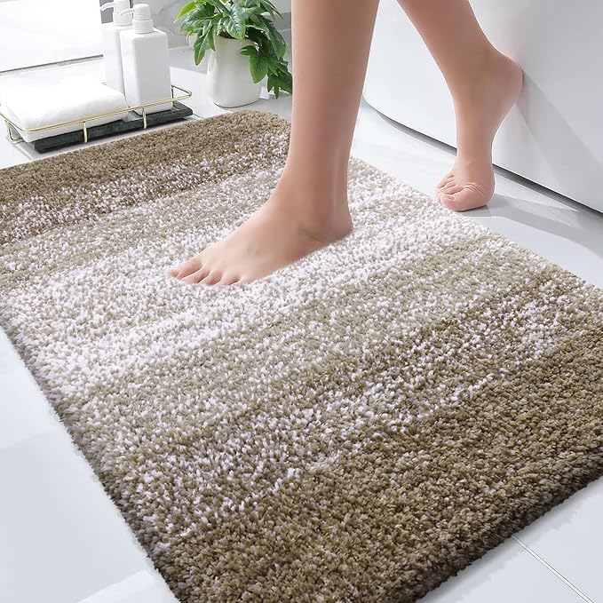 OLANLY Bathroom Rugs Mat 36x24, Extra Soft Absorbent Microfiber Bath Rugs by OLANLY