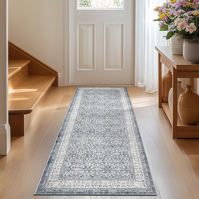 jinchan Floral Runner Rug 2x5 by JINCHAN