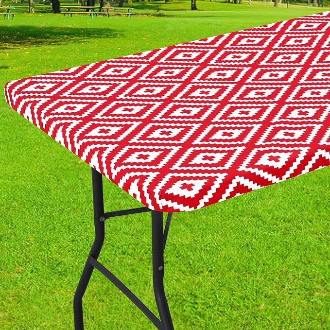 Smiry Rectangle Picnic Table Cloth, Waterproof Elastic Fitted Outdoor by Smiry