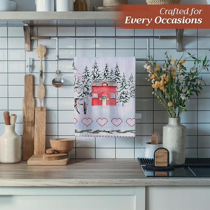Maison d' Hermine Kitchen Towels Set of 3 100% Cotton 20" x 27.5" Reusable - Image 6
