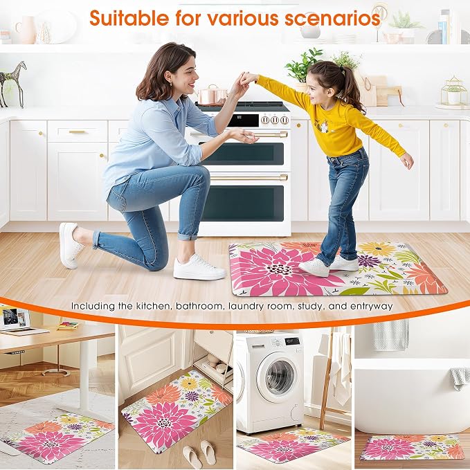 Kitchen Mats for Floor, Cushioned Rug Anti-Fatigue Mats for Kitchen Decor - Image 7