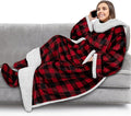 PAVILIA Sherpa Blanket with Sleeves, Foot Pocket by PAVILIA