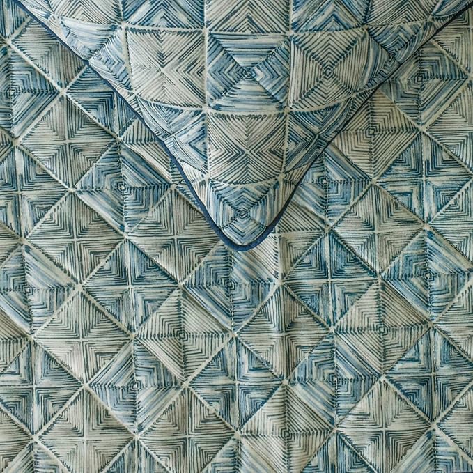 The HomeCentric King/Queen/Twin Blue Designer Queen 74"x18" Bed Runner - Image 3