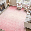 Wonnitar Modern Ombre Light Pink 9x12 Area Rug, Washable Soft Bedroom Rug by Wonnitar