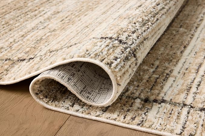Loloi Jeremiah Brent Bleecker Collection BLE-05 Natural/Charcoal 5'-3" x 7'-6" - Image 4