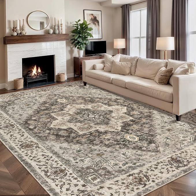 Tangsoo 8x10 Area Rugs for Living Room, 8x10 Washable Rug Vintage Indoor Non - Image 7