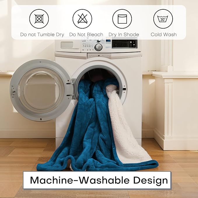 Electric Heated Blanket Throw Size 50"x60", 5 Heat Settings- 3H Auto Shut Off - Image 2