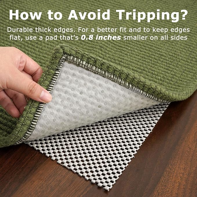 KOZYFLY Washable Area Rug 5x7 ft Rubber Backed Non Slip Rugs - Image 5