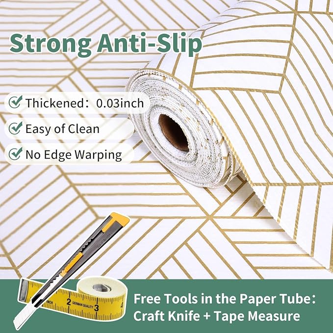 Shelf Liners for Kitchen Cabinets 17.5in x 30FT Non Adhesive Cabinet Liner - Image 2