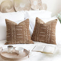 BlissBlush Fall Brown Decorative Throw Pillow Covers 22X22, Boho Farmhouse by BlissBlush