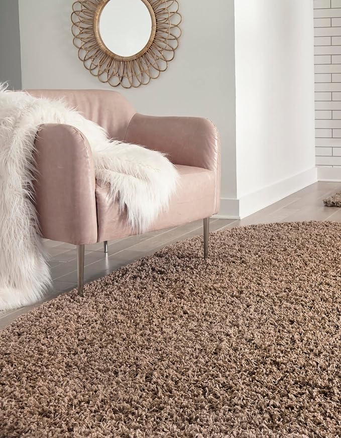 Unique Loom Solid Shag Collection Area Rug - Image 3