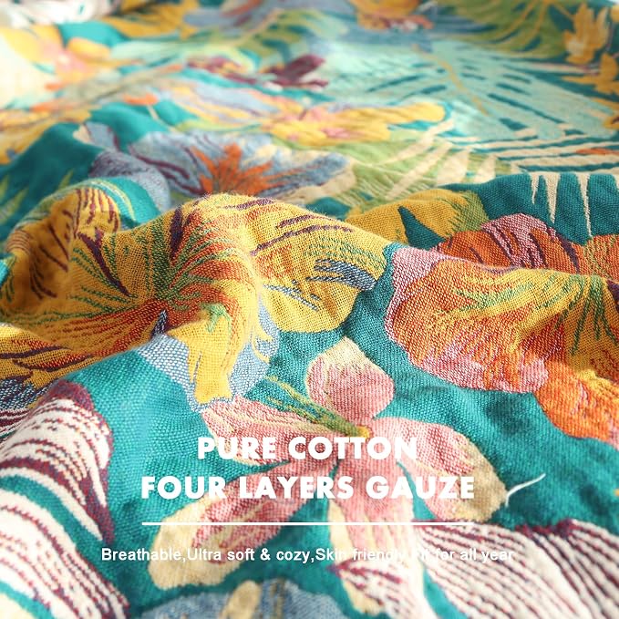 MSGKV Boho Throw Blanket for Couch and Sofa Cotton Blankets for Living Room - Image 6