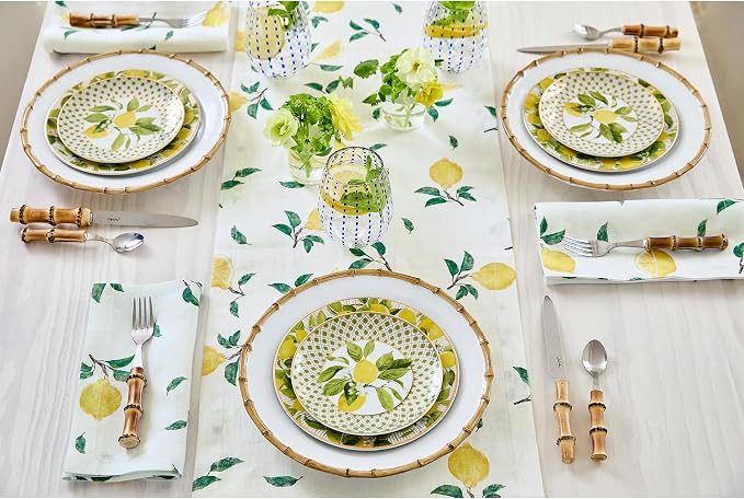 Solino Home Lemon Print Table Runner 48 inch - Image 3