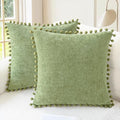 CaliTime Throw Pillow Covers Decorative 22 X 22 Inches Pack of 2 Cozy Solid by CaliTime
