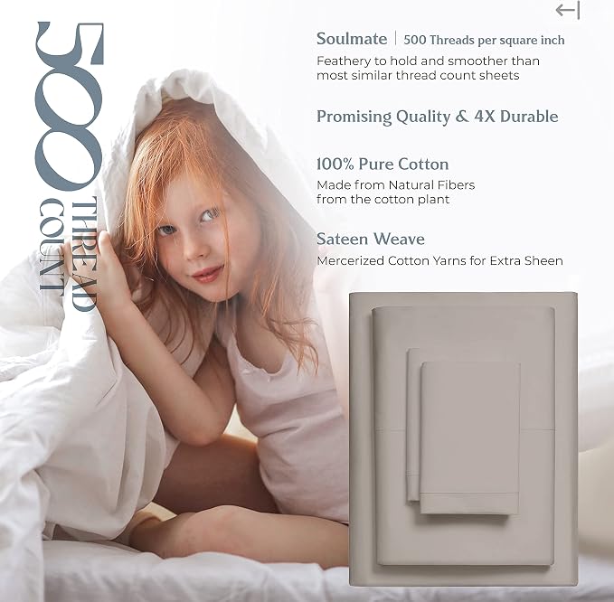 Mayfair Linen 500 Thread Count Split King Sheets Sets - Image 6