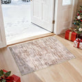 2x3 Entryway Area Rugs: Washable Neutral Abstract Small Rug Door Mat Non-Slip by UERMEI