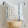 Boho Pillow Cover 18x18 Coastal Blue by DEZENE