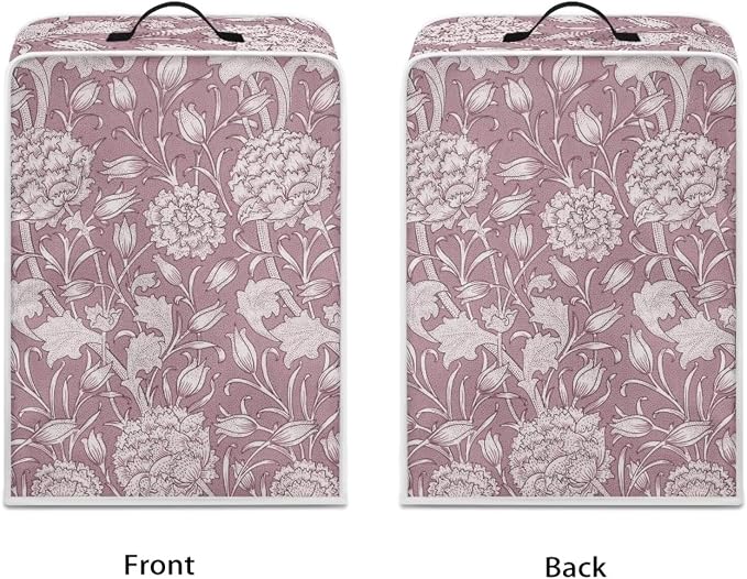 Red William Morris Coffee Maker Cover – Dust Protection Stain Resistant - Image 2