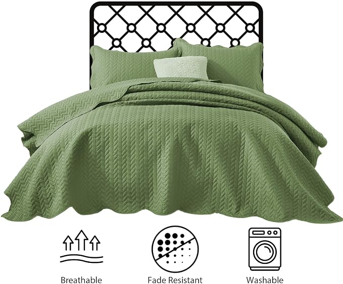 IR Imperial Rooms King Quilt Bedding Set Size + 2 Pillow Shams - Image 7