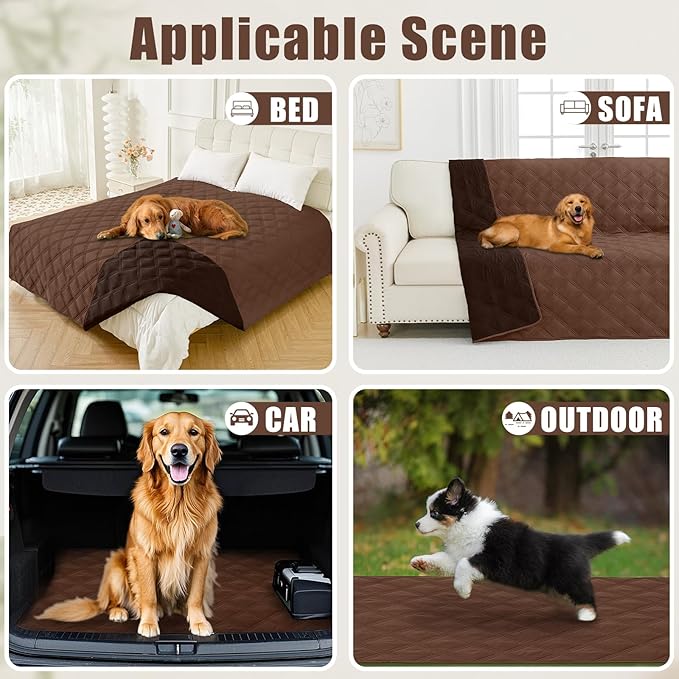 Smiry Waterproof Dog Bed Cover Blanket 82x102, Soft Reversible Pet Blanket - Image 5
