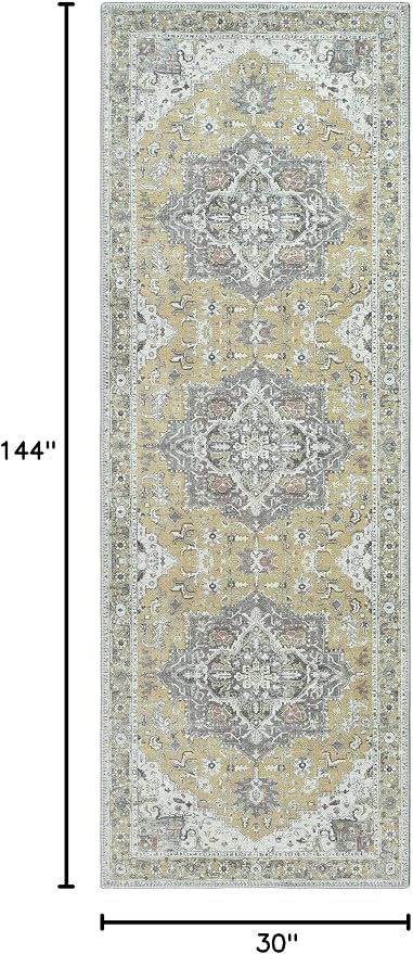 Bloom Rugs Washable Non-Slip 12 ft Runner - Image 2