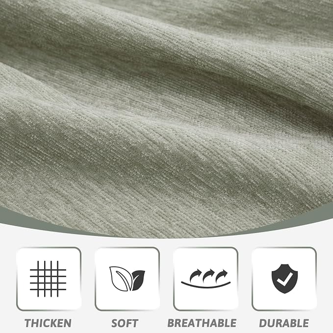 MEETSKY Sectional Couch Covers for Dog Chenille Sofa Cover, Washable Couch - Image 6