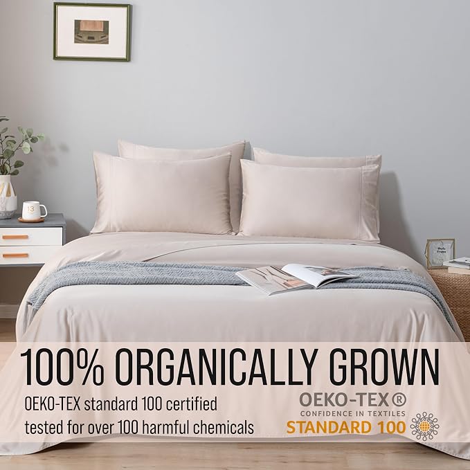 Bella Coterie 6 Piece Luxury Bamboo Viscose Split Top King Size Sheet Set | 34" - Image 5