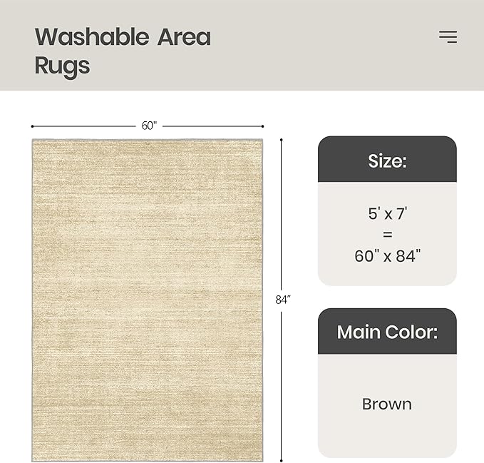 Valenrug Washable Rug 5x7 - Image 2