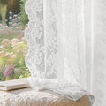 Anmao Vintage Lace Curtains 72 Inches Long 2 Panels Set, Romantic Elegant Light by Anmao