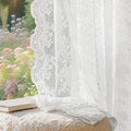 Anmao Vintage Lace Curtains 102 Inches Long 2 Panels Set, Romantic Elegant by Anmao