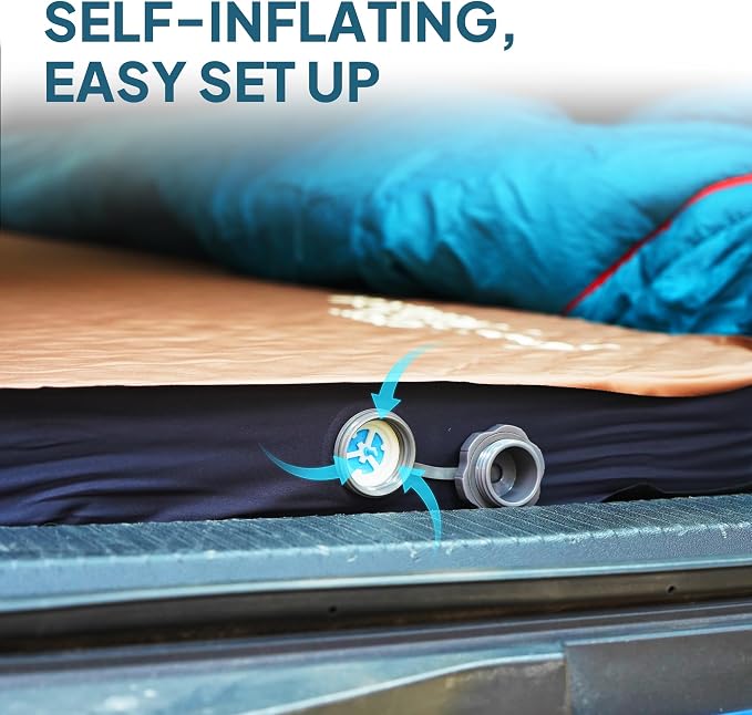 LOSTHORIZON Air & Foam Camping Mattress, Self-Inflating Sleeping Pad, - Image 3